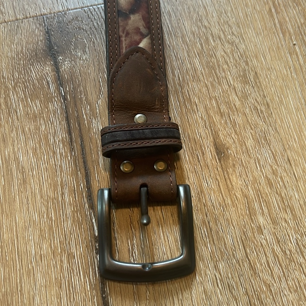 Nocona Belt Company Camo Leather Belt Size 32